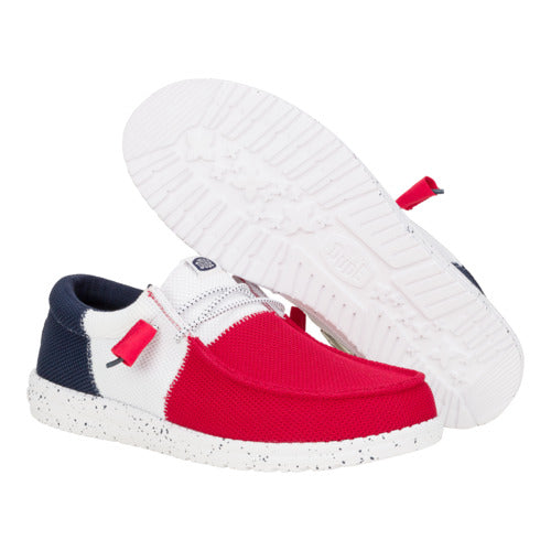 Wally Tri Varsity Mesh ÿ Red/Navy - Image 3