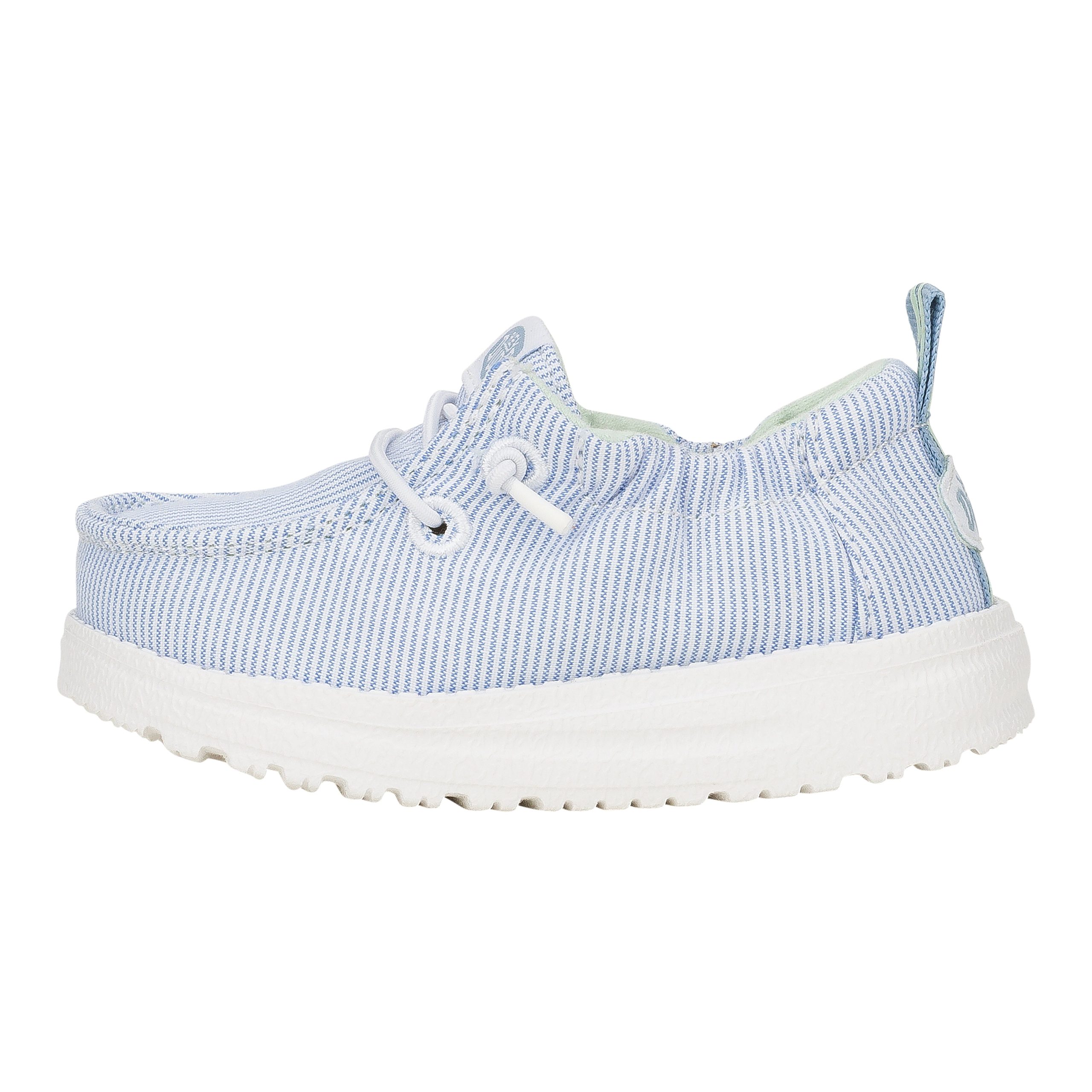 LilDude Slip On Prints ÿ White/Faded Denim