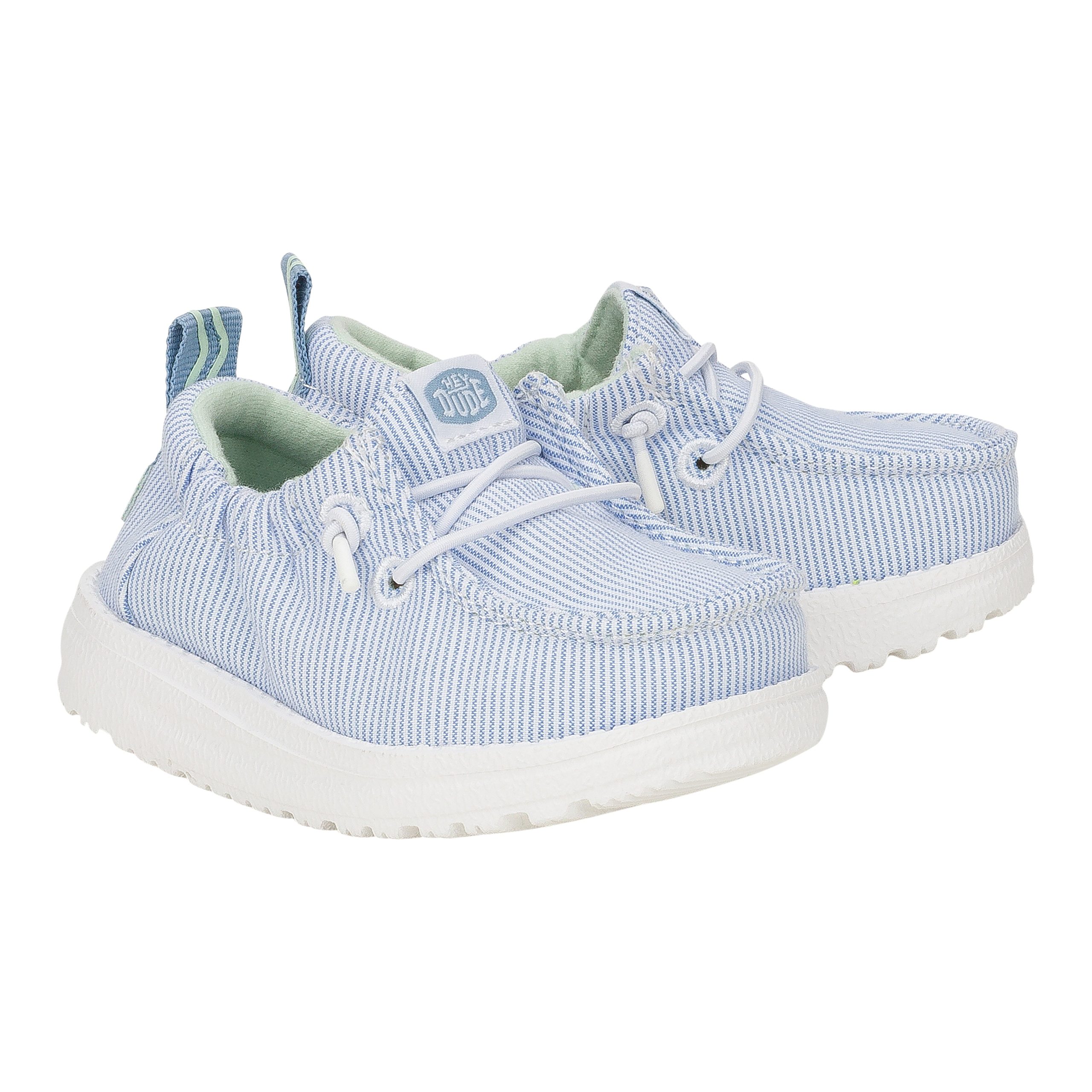 LilDude Slip On Prints ÿ White/Faded Denim - Image 2