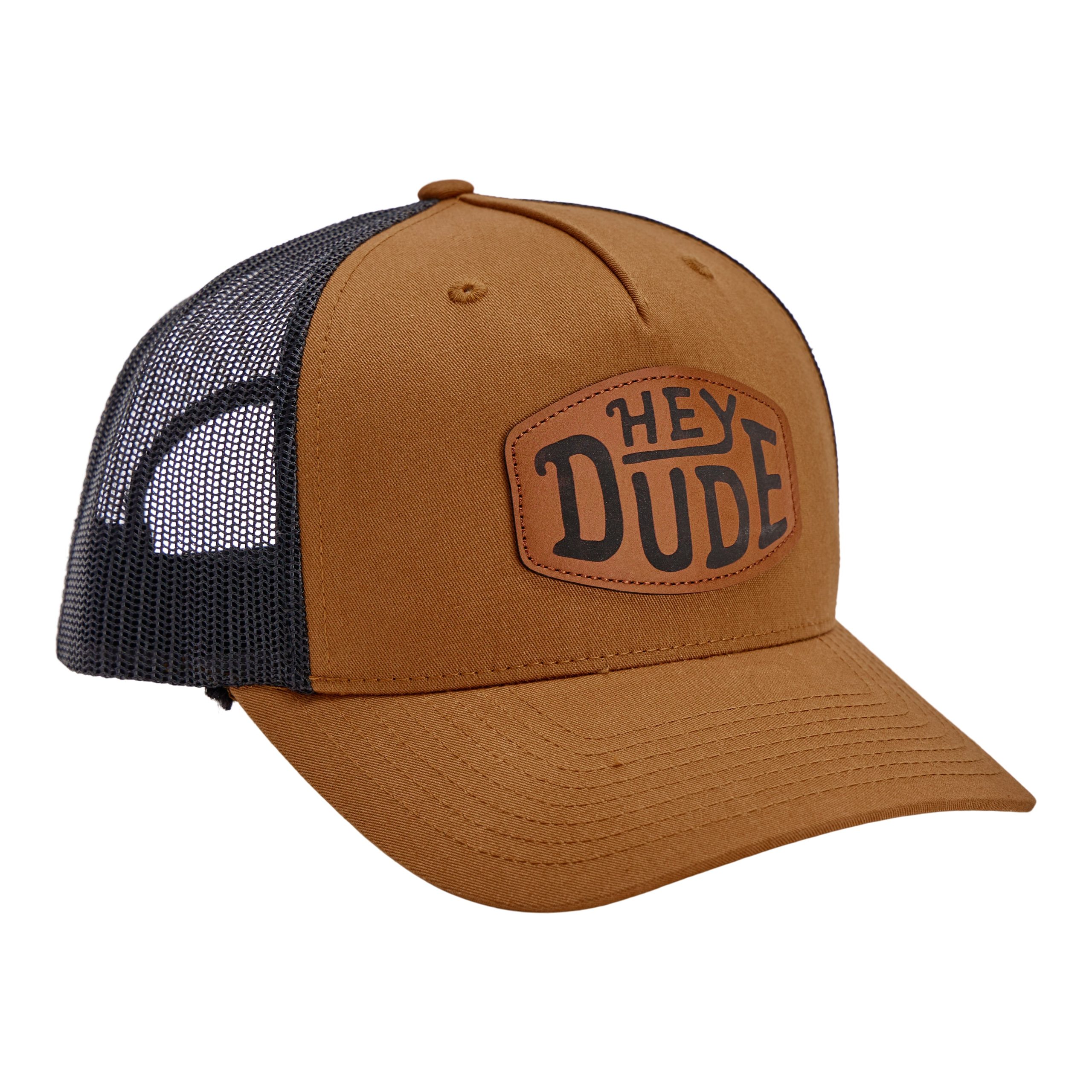 Leather Buckle Patch Trucker ÿ Coyote Brown - Image 2