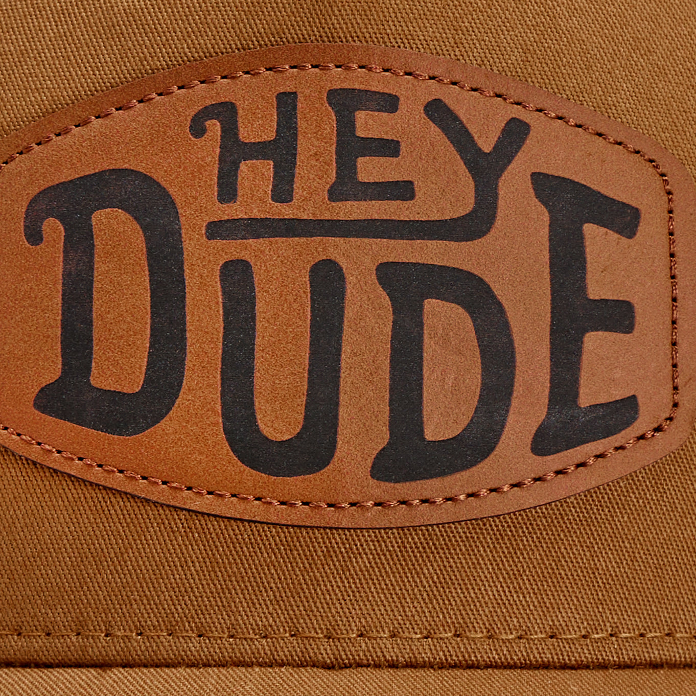 Leather Buckle Patch Trucker ÿ Coyote Brown - Image 3