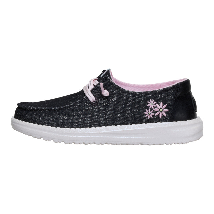 Wendy Youth Shimmer Flower ÿ Charcoal