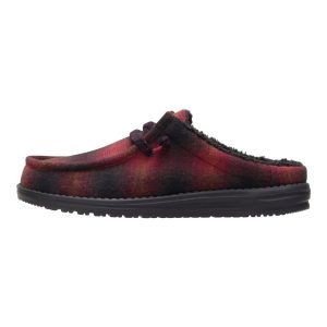Wally Slip Cozy Plaid ÿ Red Plaid/Black