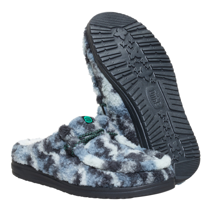 Wally Slipper Cozy Camo ÿ Stormy Blue/Camo - Image 3